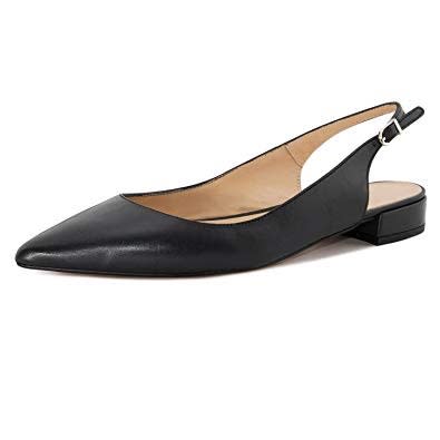 pointed leather flats
