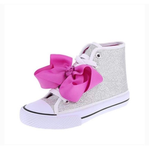 pink glitter high top sneakers