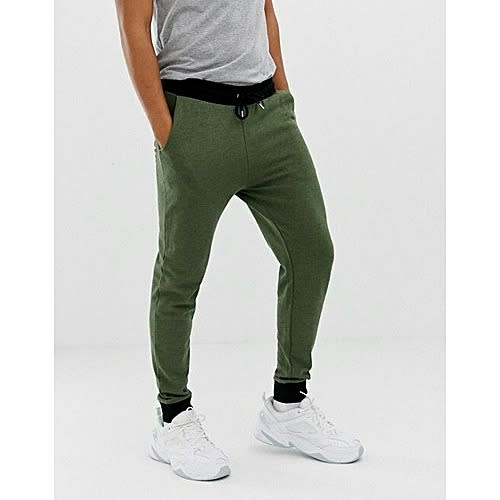 black and green joggers