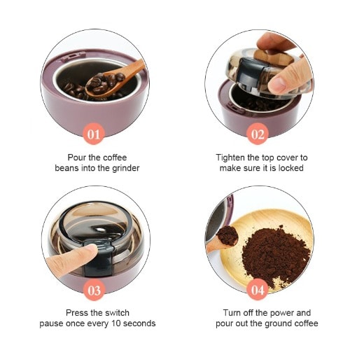 Portable Electric Spice Nuts Herbs And Coffee Grinder 150W Konga