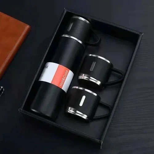 Vacuum Thermos Flask With 2 Cups Corporate Gift Set 500ml