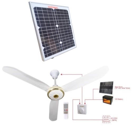 Qasa Qcf 56 Ac Dc Ceiling Fan Remote, Solar Ceiling Fan Kit