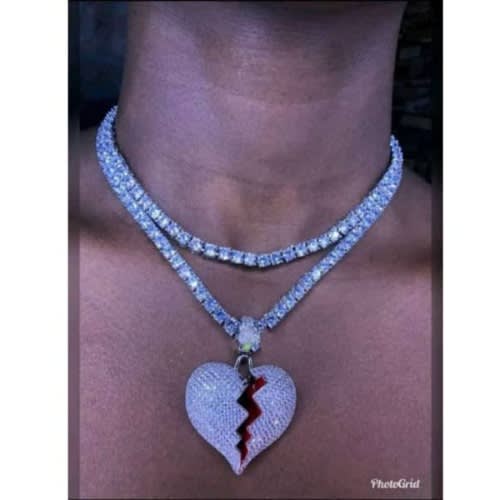A Set Of Tennis Chain With Broken Heart Pendant Konga Online