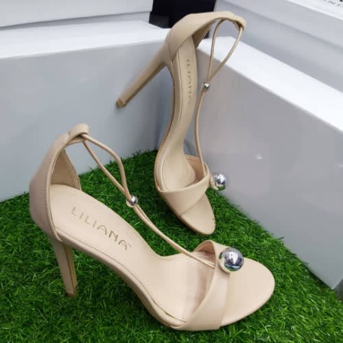 nude heels with crystals