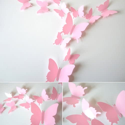 Wall Stickers Magnet Butterflies Diy Wall Sticker Home Wall Decor Pink Konga Online Shopping Geometric décor is on top today, so triangle wall décor that will give your walls a volume is right what you need. wall stickers magnet butterflies diy wall sticker home wall decor pink
