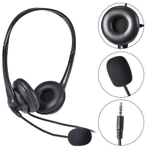 Headset with mic clearance for call center