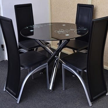 Round Dining Table With 4 Chairs, Round Kitchen Table With Chairs