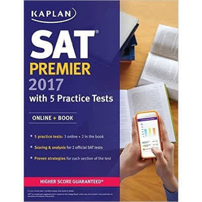 Sat Premier 2017 With 5 Practice Tests Online Book Kaplan Test