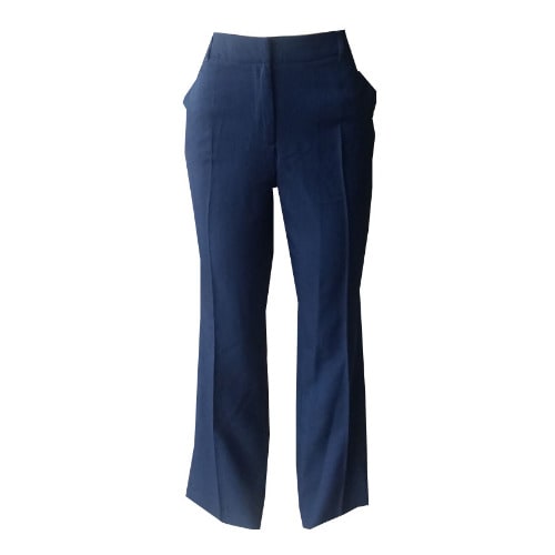tu sainsburys soft floaty casual wide leg trousers size large 12 Blue  Elastic  eBay