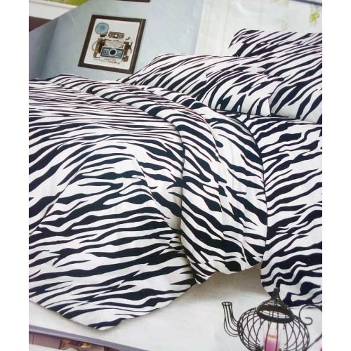 Zebra Print Duvet And Bedsheet With 4 Pillows Konga Online Shopping
