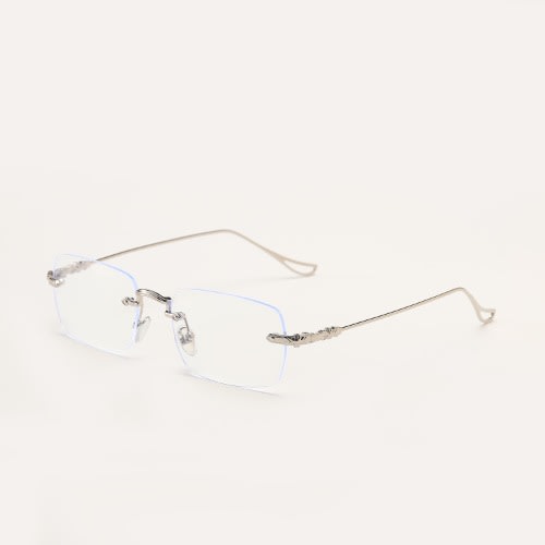 Frameless Unisex Glasses + Leather Case - Silver | Konga Online Shopping
