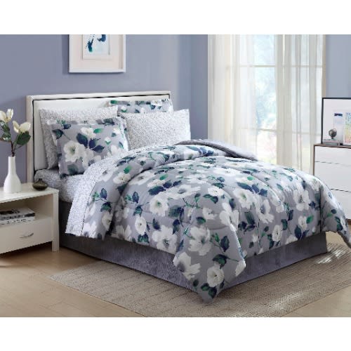 Essential Home 8 Piece Complete Bed Set Blooming Floral Konga