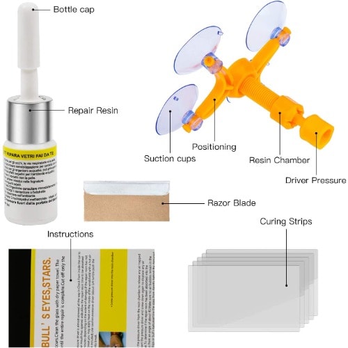Car Windshield Repair Kit Window Glass Crack Repair Tool 2pcs