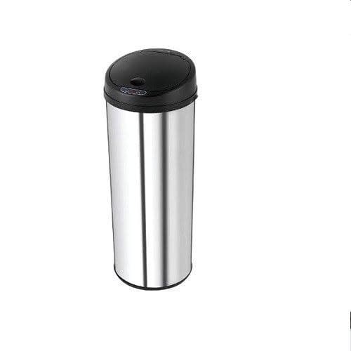 Square Silver Stainless Steel Morphy Richards Kitchen Bin with Infrared Sensor Technology 42 Litre