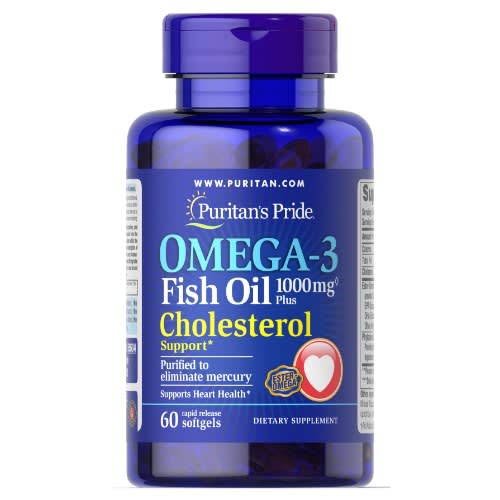 Omega-3 Fish Oil Plus Cholesterol Support By 60 Softgels.