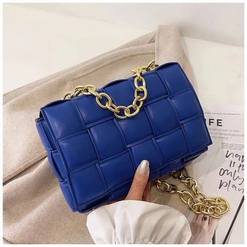 Women's Weave Design Bag - Blue