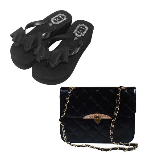 platform heel slippers