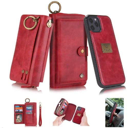 Iphone 12 Pro Max Leather Case - Wallet Purse Case, 3 In 1 Magnetic  Detachable Case | Konga Online Shopping