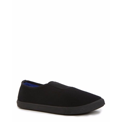 ladies black canvas plimsolls