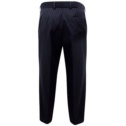 M&S Slim Fit Flat Front Pinstripe Trousers-Black | Konga Online Shopping