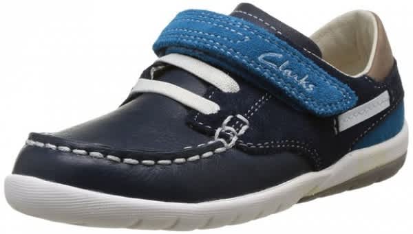 clarks navy blue shoes