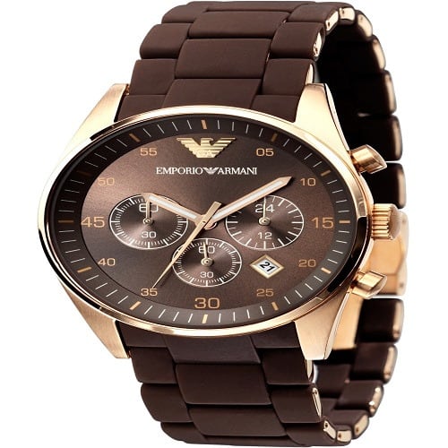 Emporio Armani Sportivo Wrist Watch For Men - Brown | Konga Online Shopping