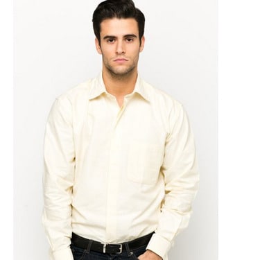 mens cream shirt