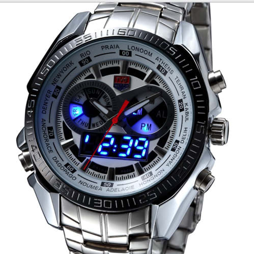 TVG Stainless steel Analog Digital Men s Wristwatch Konga