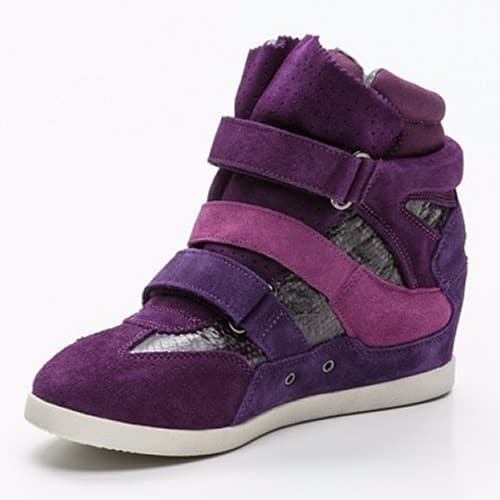leather wedge sneaker