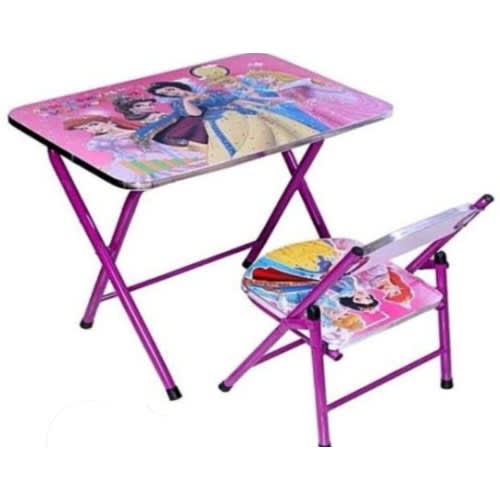 Character folding outlet table and chairs