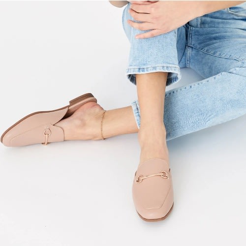 Accessorize Nude Backless Loafers | Konga Online Shopping