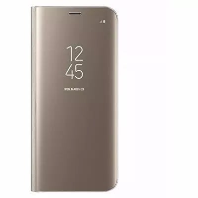 galaxy a30 clear view non sensor flip case pouch gold