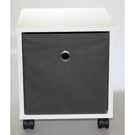 Wohnen Side Table With Wheels Basket Cube Storage Box