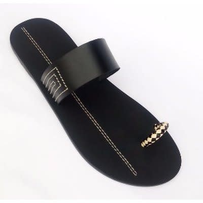 leather slippers design
