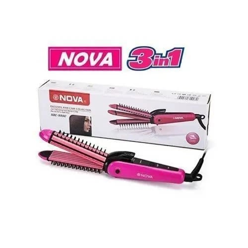 Nova Hair Straightener And Hot Comb + Curler - 1000w | Konga Online Shopping