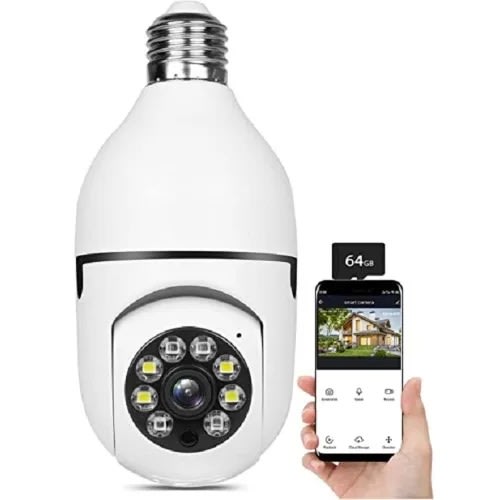 Indoor & Outdoor Security Wifi Ptz Bulb Camera With Access