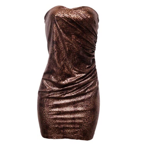 leopard print tube dress