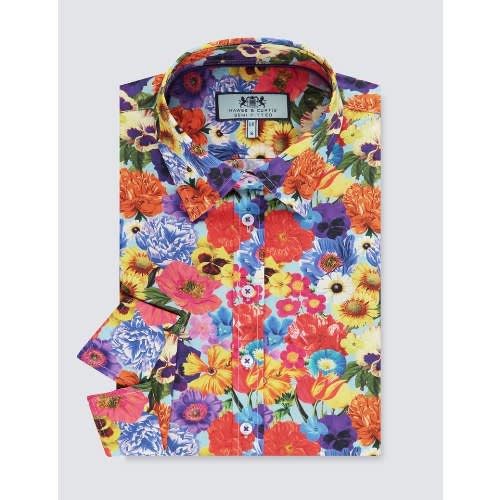 Hawes and curtis floral shirts clearance