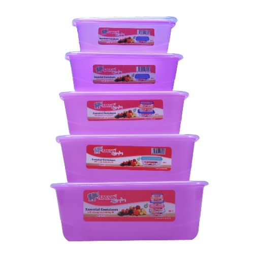 Sacvin Essential Container 5 In 1 Set, Cereal Storage Containers Asda