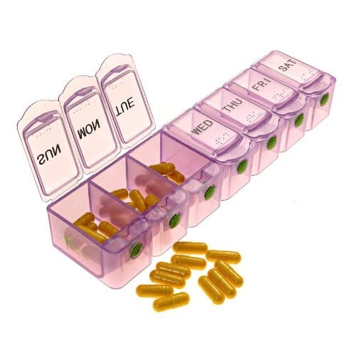 7 Day Pill Box Tablet Dispenser Organizer Case - Pink.