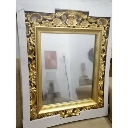 Vintage Gold Rectangular Large Mirror, Vintage Gold Rectangular Mirror