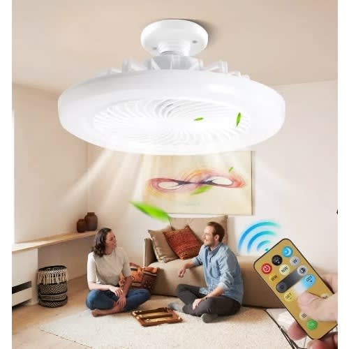 Mini Led Light Ceiling Fan With Remote Control Konga Online Shopping