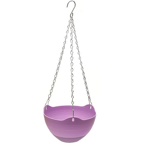Hanging Plastic Flower Planter For Indoor Gardening Purple Konga
