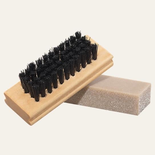 suede eraser and brush