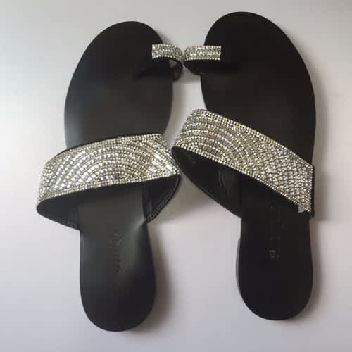 Toe Ring Slippers with Silver Stones Konga Online Shopping