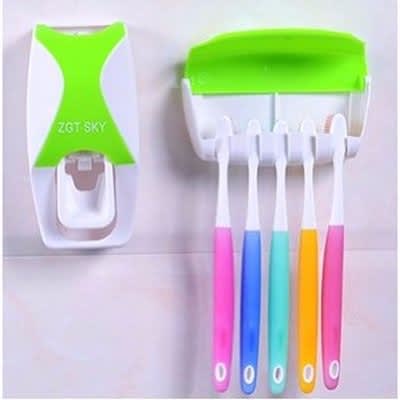 toothbrush with toothpaste attached