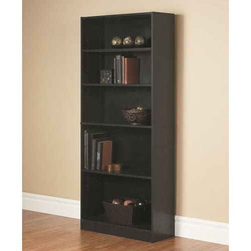 Handys Mainstays Wide 5 Shelf Bookcase, Mainstay 5 Shelf Wood Bookcase