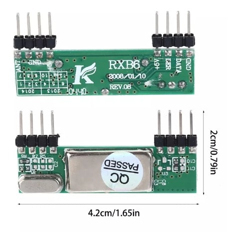 Arduino RXB6 433Mhz Superheterodyne Wireless Receiver + AK-FST ...