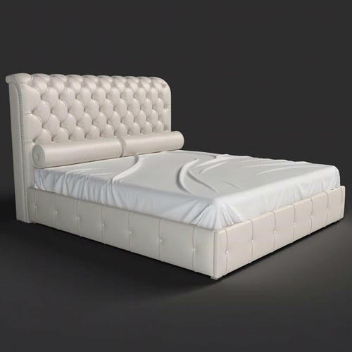 Ibks Contemporary Queen Size Bed White, Contemporary Queen Bed