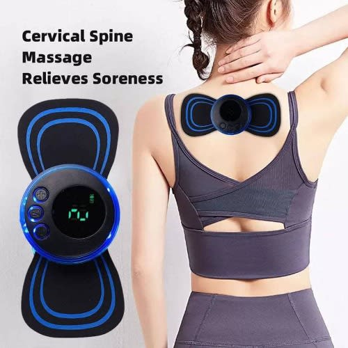 Portable Mini Electric Neck Massager Cervical Massage Stimulator Pain  Relief Kit